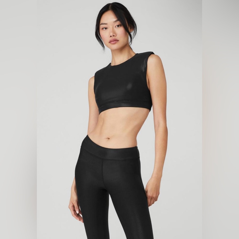 ALO Yoga (M) Super Shine Flash Bra Black